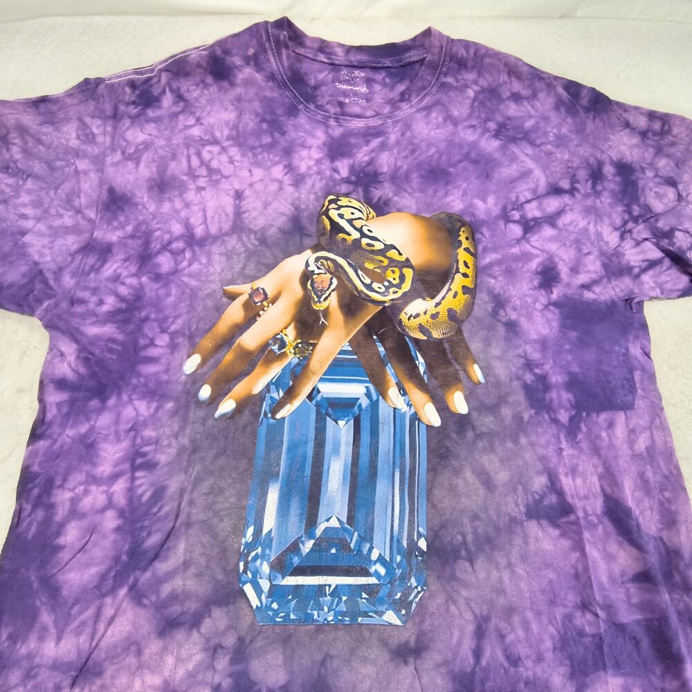 Diamond Supply Co Graphic Crew Neck Short Sleeve Shirt Mens Size Large L Purple